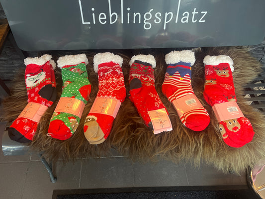 Socken , Weihnachtssocken , bunt