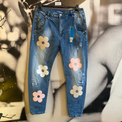 Jeans  Blümchen 8087