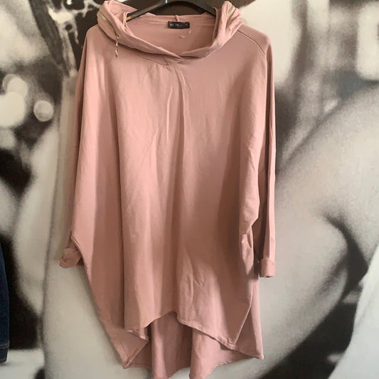 Shirt, Longshirt mit Kapuze,