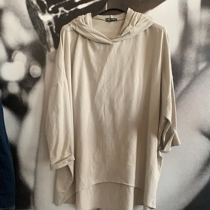 Shirt, Longshirt mit Kapuze,